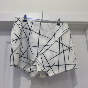 White and black skort